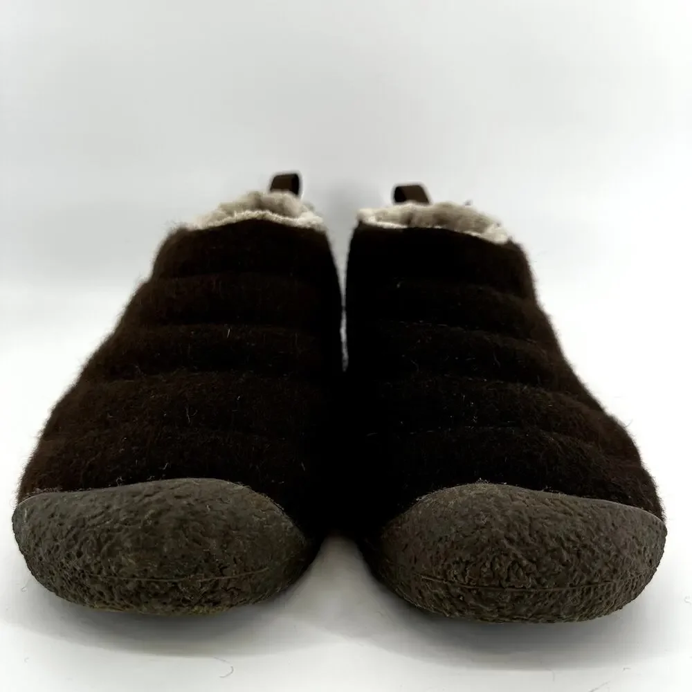 Keen Howser II Slip On Shoes Fleece Outdoor Slipper Shearling Comfort Brown 9